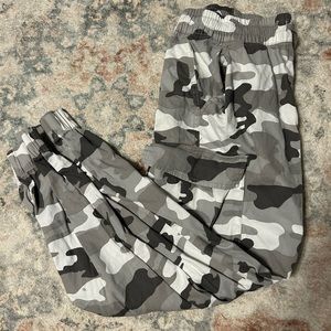 White Camo Cargo Pants
